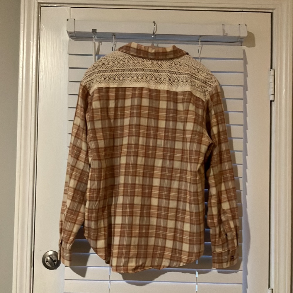 Flannel Lace Button Down - Picture 11 of 12